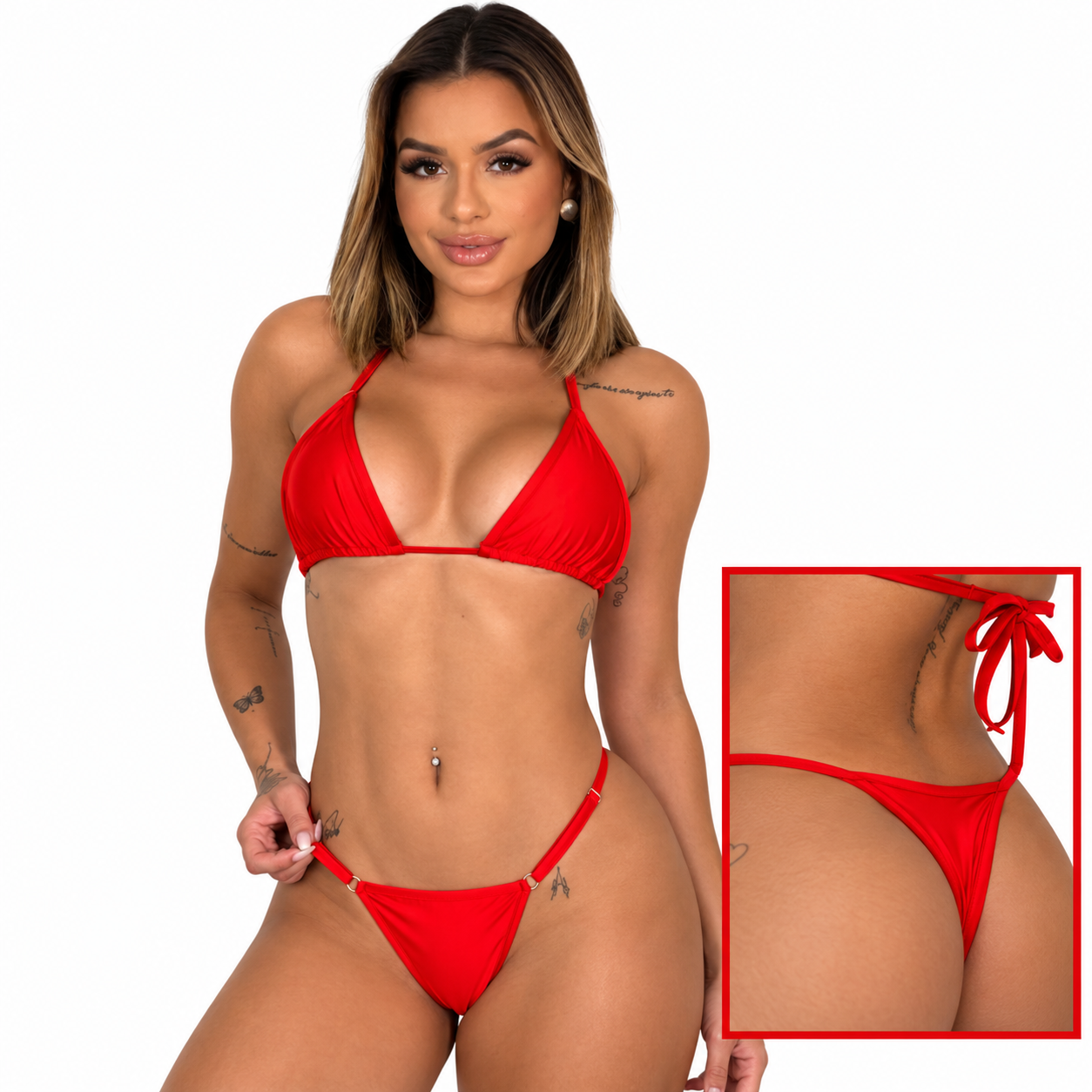 Biquíni Marquinha Beach Gloss Vermelho - Tamanho M